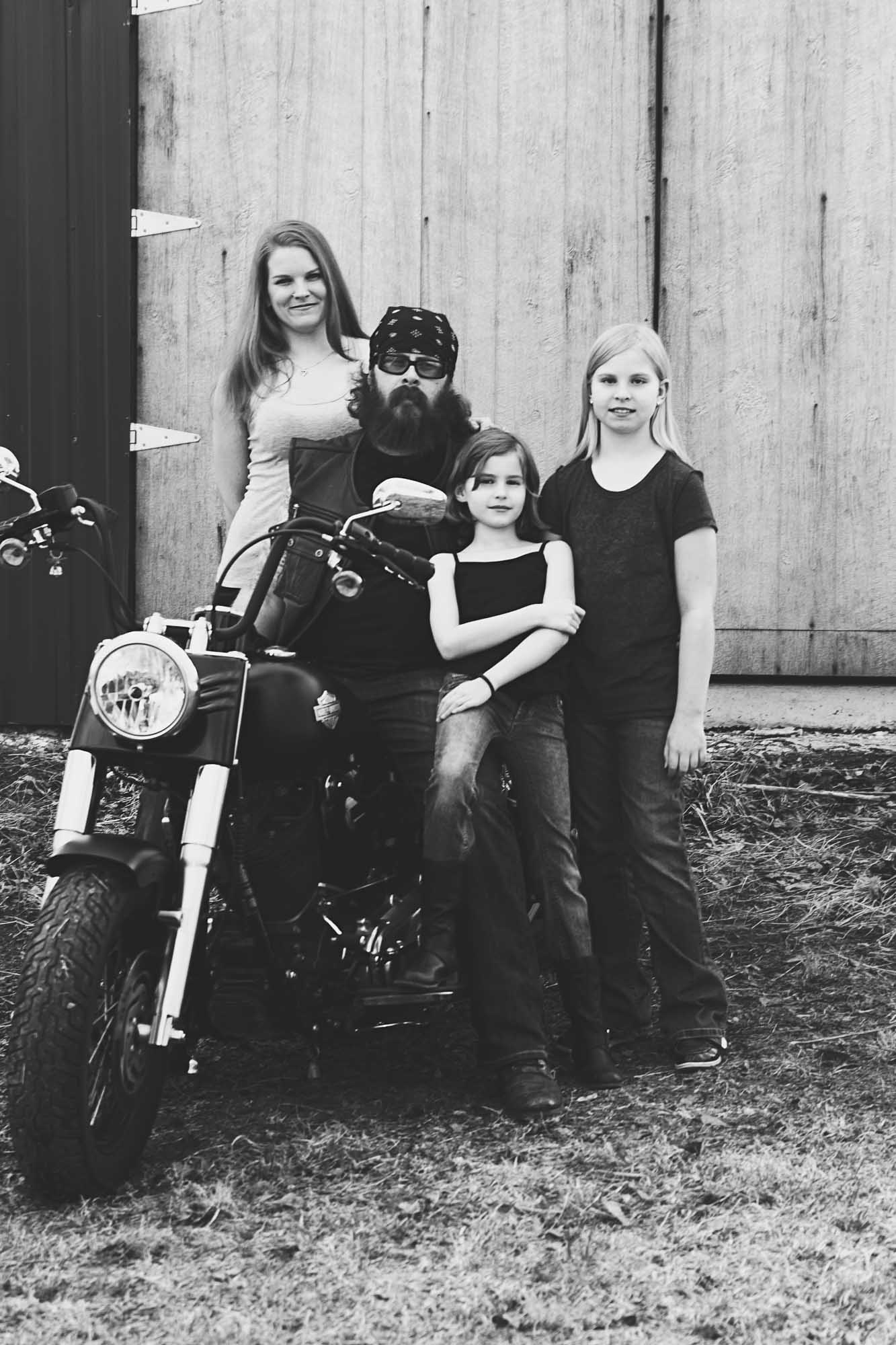 biker family portraits spartanburg sc